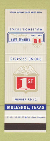 Matchbook Cover - 1st National Bank Muleshoe TX SAMPLE