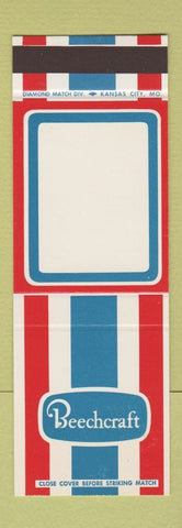 Matchbook Cover - Beechcraft Airplanes  SAMPLE