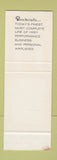 Matchbook Cover - Beechcraft Airplanes  SAMPLE