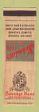 Matchbook Cover - Schmidt's Sausage Haus German Columbus OH SAMPLE