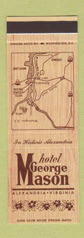 Matchbook Cover - Hotel George Mason Alexandria VA SAMPLE