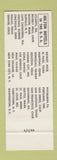 Matchbook Cover - Hilton Inn San Francisco CA SAMPLE