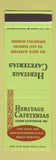 Matchbook Cover - Heritage Cafeterias Springfield MO SAMPLE