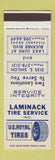 Matchbook Cover - Laminack Tires US Royal Dallas TX SAMPLE