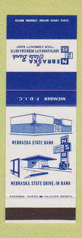 Matchbook Cover - Nebraska State Bank South Sioux City NE SAMPLE