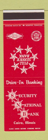 Matchbook Cover - Security National Bank Cairo IL SAMPLE