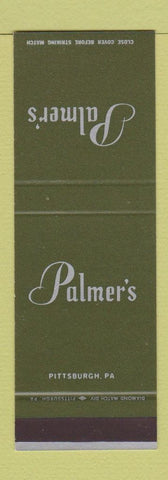 Matchbook Cover - Palmer's Pittsburgh PA SAMPLE