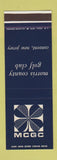 Matchbook Cover - Morris County Golf Club Convent NJ SAMPLE