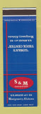 Matchbook Cover - Gowan's Truck Center S&M Restaurant Montgomery AL SAMPLE