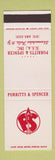 Matchbook Cover - Porritts & Spencer Skaneateles Falls NY SAMPLE