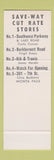 Matchbook Cover - Save Way Cut Rate Liquor Wichita Falls TX SAMPLE