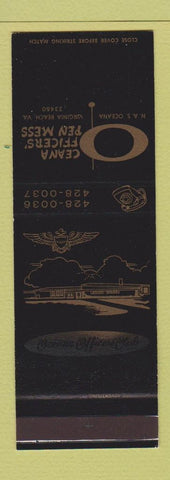 Matchbook Cover - Oceana Officers' Open Mess Virginia Beach VA WORN SAMPLE