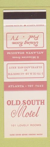 Matchbook Cover - Old South Motel Atlanta GA WEAR SAMPLE