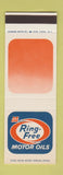Matchbook Cover - Ring Free Motor Oils SAMPLE