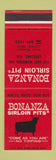 Matchbook Cover - Bonanza Sirloin Pit restaurant Lakeland FL SAMPLE