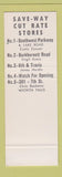 Matchbook Cover - Save Way Cut Rate Liquor Beer Wichita Falls TX SAMPLE
