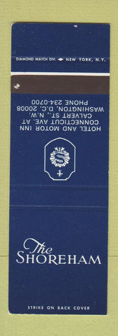 Matchbook Cover - The Shoreham Hotel Washington DC WEAR SAMPLE