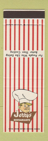 Matchbook Cover - Jerry's Restaurants Lexington KY SAMPLE