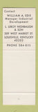Matchbook Cover - Bluegrass Research Industrial Park Louisville KY SAMPLE