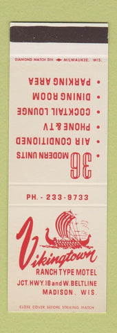 Matchbook Cover - Vikingtown Motel Madison WI SAMPLE