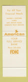 Matchbook Cover - American National Bank Fort Lauderdale FL SAMPLE