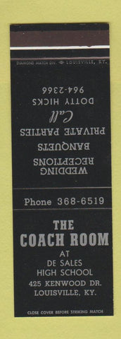 Matchbook Cover - The Coach Room Louisville KY SAMPLE