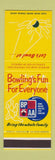 Matchbook Cover - Bowling BPAA  SAMPLE