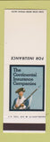 Matchbook Cover - Continental Insurance Companies SAMPLE