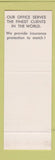 Matchbook Cover - Continental Insurance Companies SAMPLE