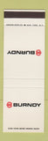 Matchbook Cover - Burndy SAMPLE