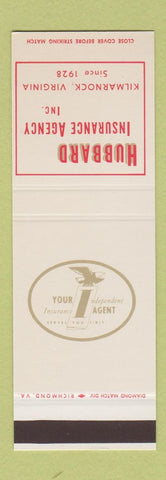 Matchbook Cover - Hubbard Insurance Agency Kilmarnock VA SAMPLE