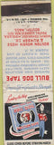 Matchbook Cover - Bull Dog Tape Minneapolis MN WORN