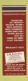 Matchbook Cover - JM Kniseley Chemical Labs Seattle WA SAMPLE