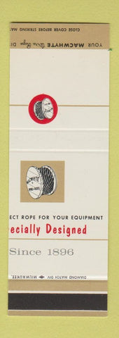 Matchbook Cover - MacWhyte Wire Rope Kenosha WI MISCUT SAMPLE