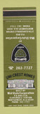 Matchbook Cover - Uni Crest Homes Mid State Corporation Montgomery AL SAMPLE