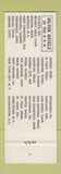 Matchbook Cover - Hilton Hotel Chicago IL Palmer House SAMPLE