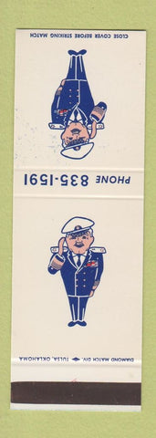 Matchbook Cover - Admiral State Bank Tulsa Okk Anti Litter WEAR SAMPLE