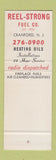 Matchbook Cover - Reel Strong Fuel heating oils Cranford NJ SAMPLE