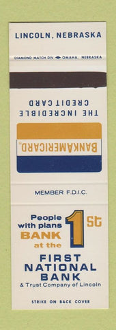 Matchbook Cover - First National Bank Lincoln NE SAMPLE