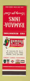 Matchbook Cover - Ramada Inns Big Spring TX SAMPLE