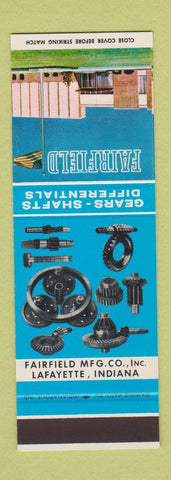 Matchbook Cover - Fairfield Gears Shafts Lafayette IN SAMPLE