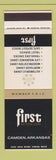 Matchbook Cover - First National Bank Camden AR SAMPLE