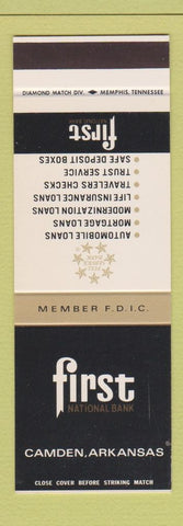 Matchbook Cover - First National Bank Camden AR SAMPLE