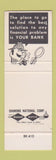 Matchbook Cover - First National Bank Camden AR SAMPLE