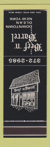 Matchbook Cover - Beef n Barrel Olean NY SAMPLE