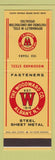 Matchbook Cover - Woodward Fasteners Sheet Metal Albany NY SAMPLE