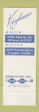 Matchbook Cover - Kriegshauser Mortuaries St Louis MO SAMPLE