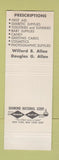 Matchbook Cover - Allen's Drug Scranton PA SAMPLE