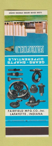 Matchbook Cover - Fairfield Manufacturing Lafayette IN SAMPLE