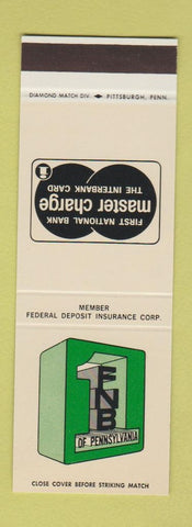 Matchbook Cover - First National Bank of Pennsylvania Master Charge SAMPLE